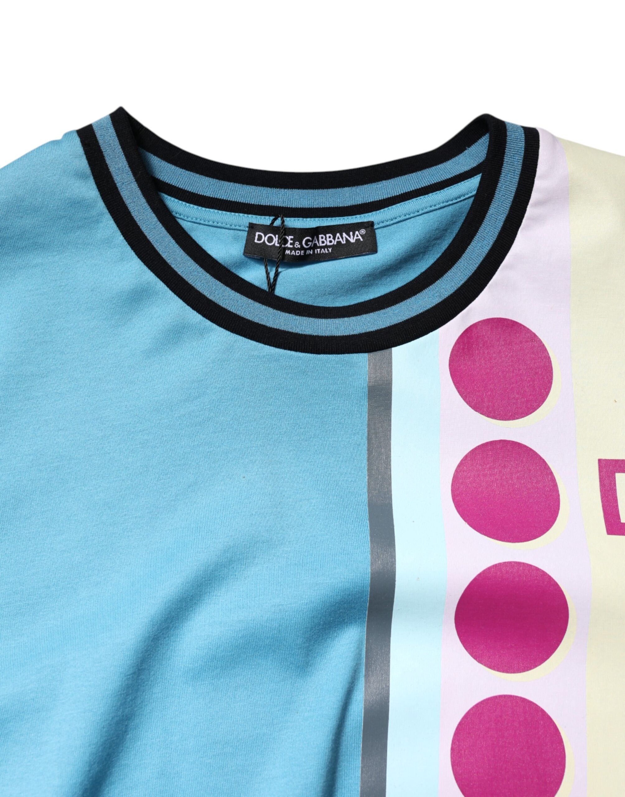 Dolce & Gabbana Kurzarm-T-Shirt mit mehrfarbigem Logo-Print