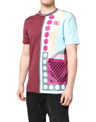 Dolce & Gabbana Kurzarm-T-Shirt mit mehrfarbigem Logo-Print