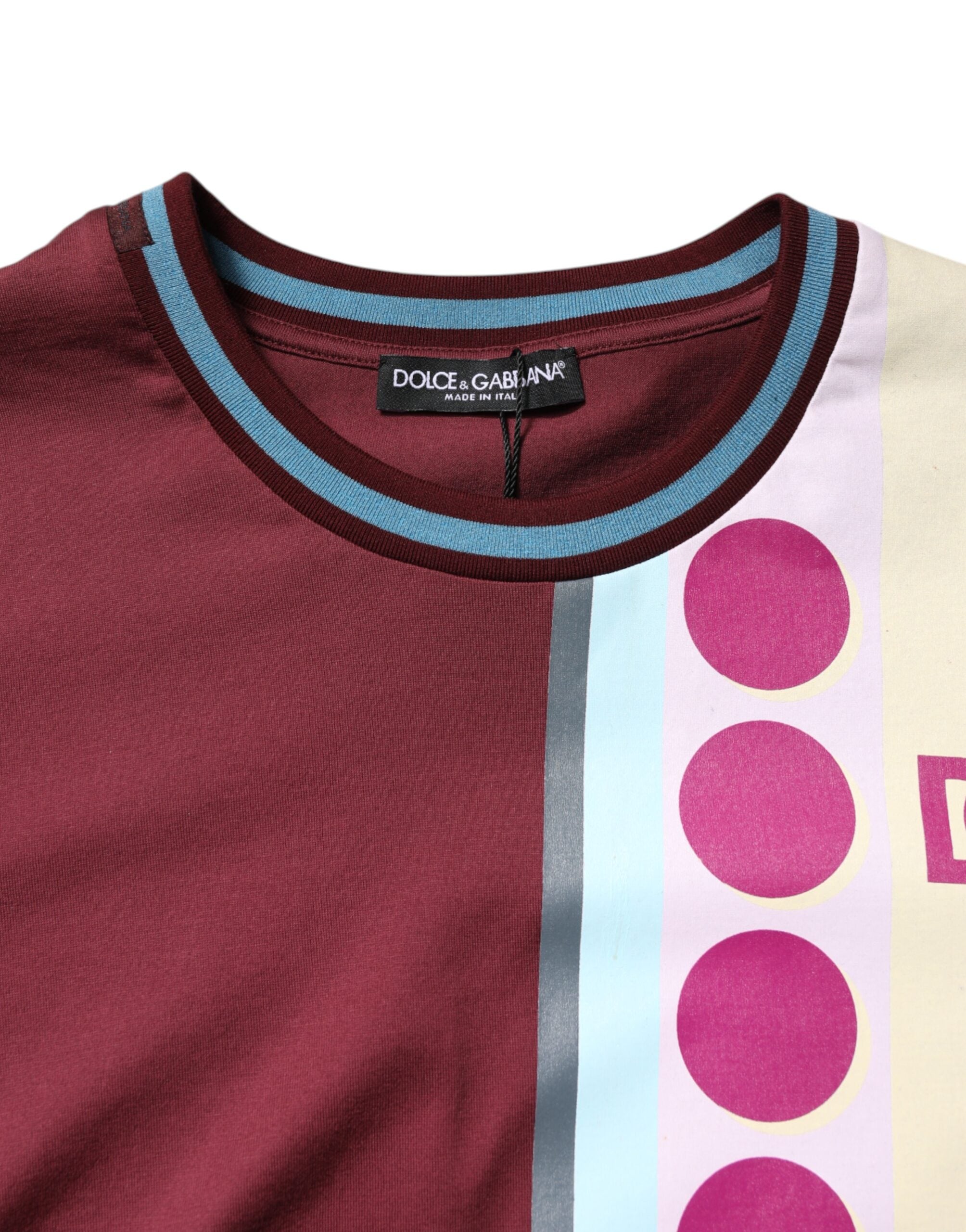 Dolce & Gabbana Kurzarm-T-Shirt mit mehrfarbigem Logo-Print