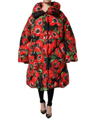 Dolce & Gabbana Multikleurig Gebloemd Gewatteerd Jack Met Volledige Ritssluiting