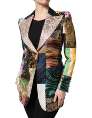 Dolce & Gabbana veelkleurig bloemen patchwork jacquard jack