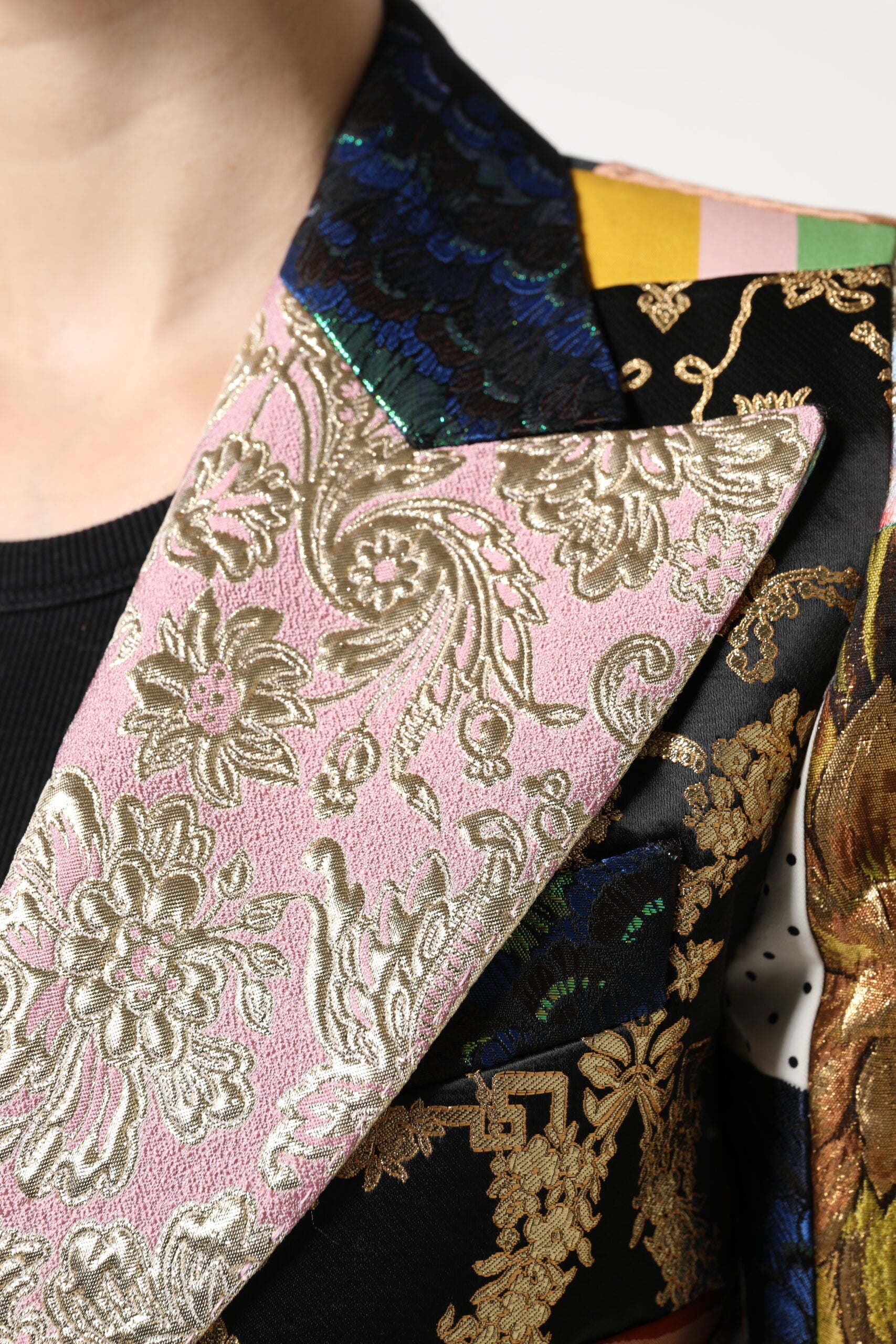 Dolce & Gabbana veelkleurig bloemen patchwork jacquard jack