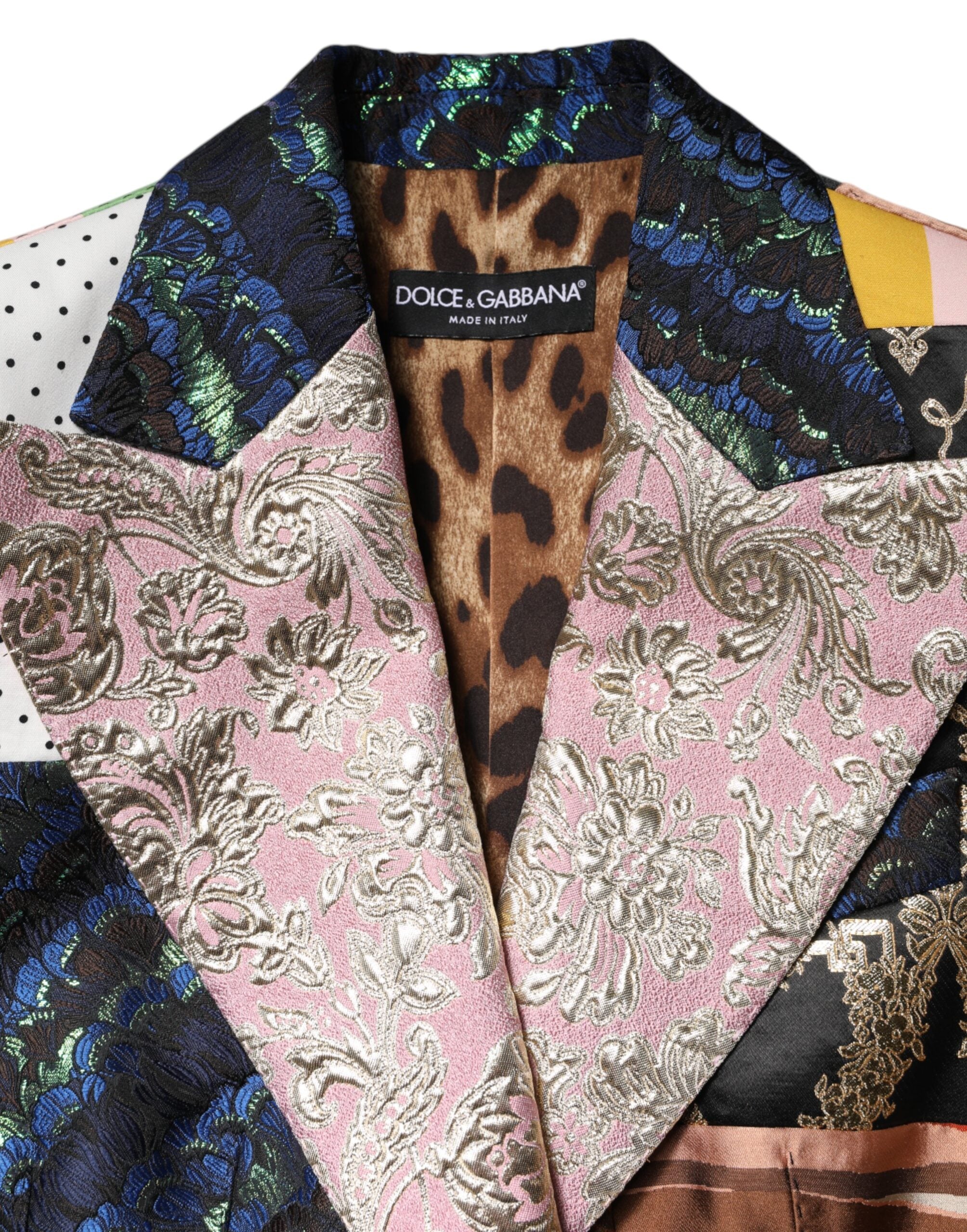 Dolce & Gabbana veelkleurig bloemen patchwork jacquard jack