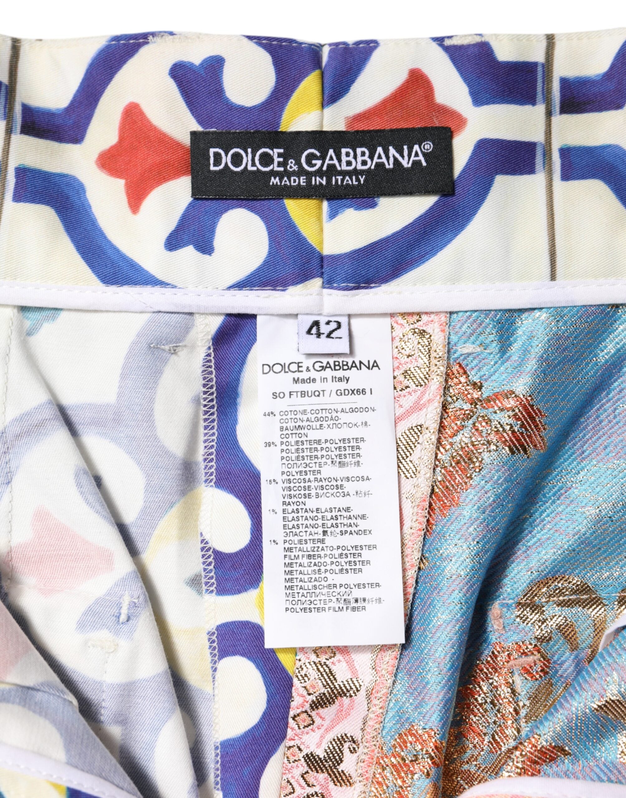 Dolce & Gabbana Multicolor High Waist Women Hot Pants Shorts