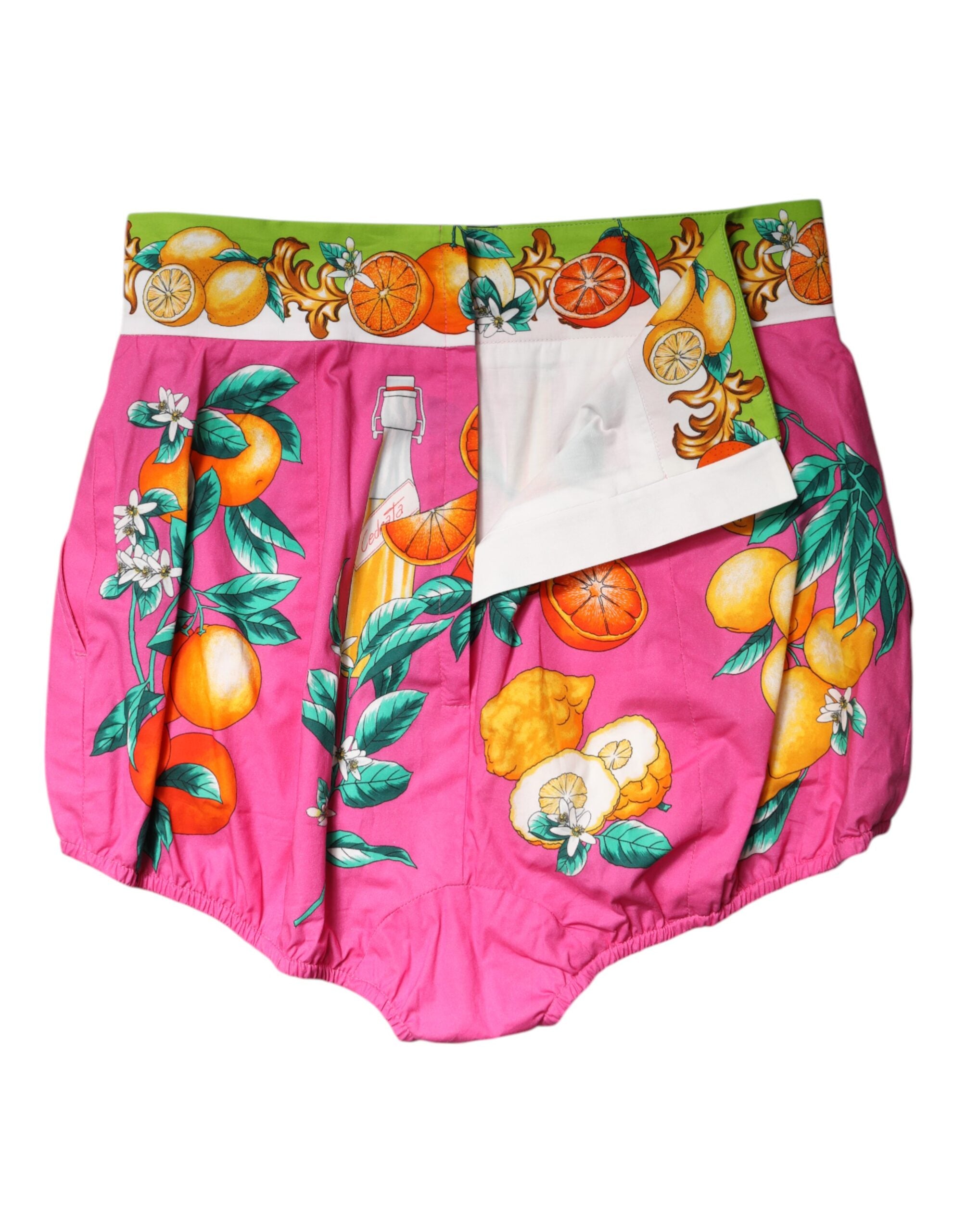 Dolce & Gabbana Pink bedruckte High Waist Hot Pants Shorts
