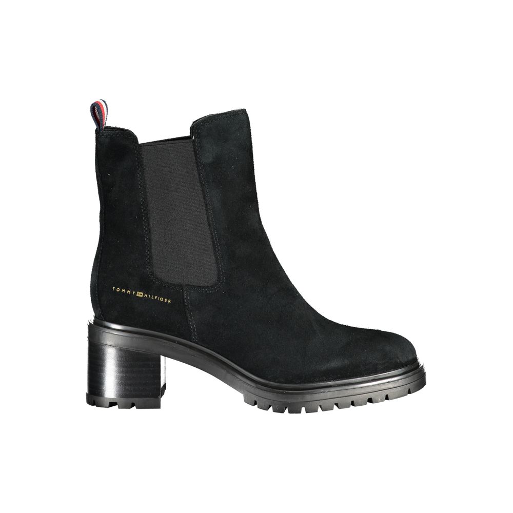 Tommy Hilfiger Zwarte Leren Dameslaars