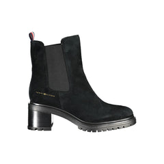 Tommy Hilfiger Zwarte Leren Dameslaars