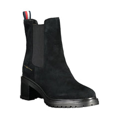 Tommy Hilfiger Zwarte Leren Dameslaars