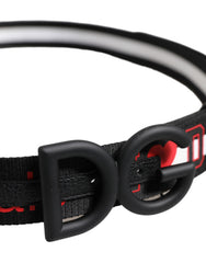 Dolce & Gabbana Zwarte Polyester Riem met Logoprint en DG-gesp
