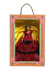 Dolce & Gabbana Rotes Kleid Keramik Porzellan Modebox Leder Sizilien Puppen