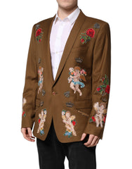 Dolce & Gabbana Brauner MARTINI Einreiher Mantel Blazer