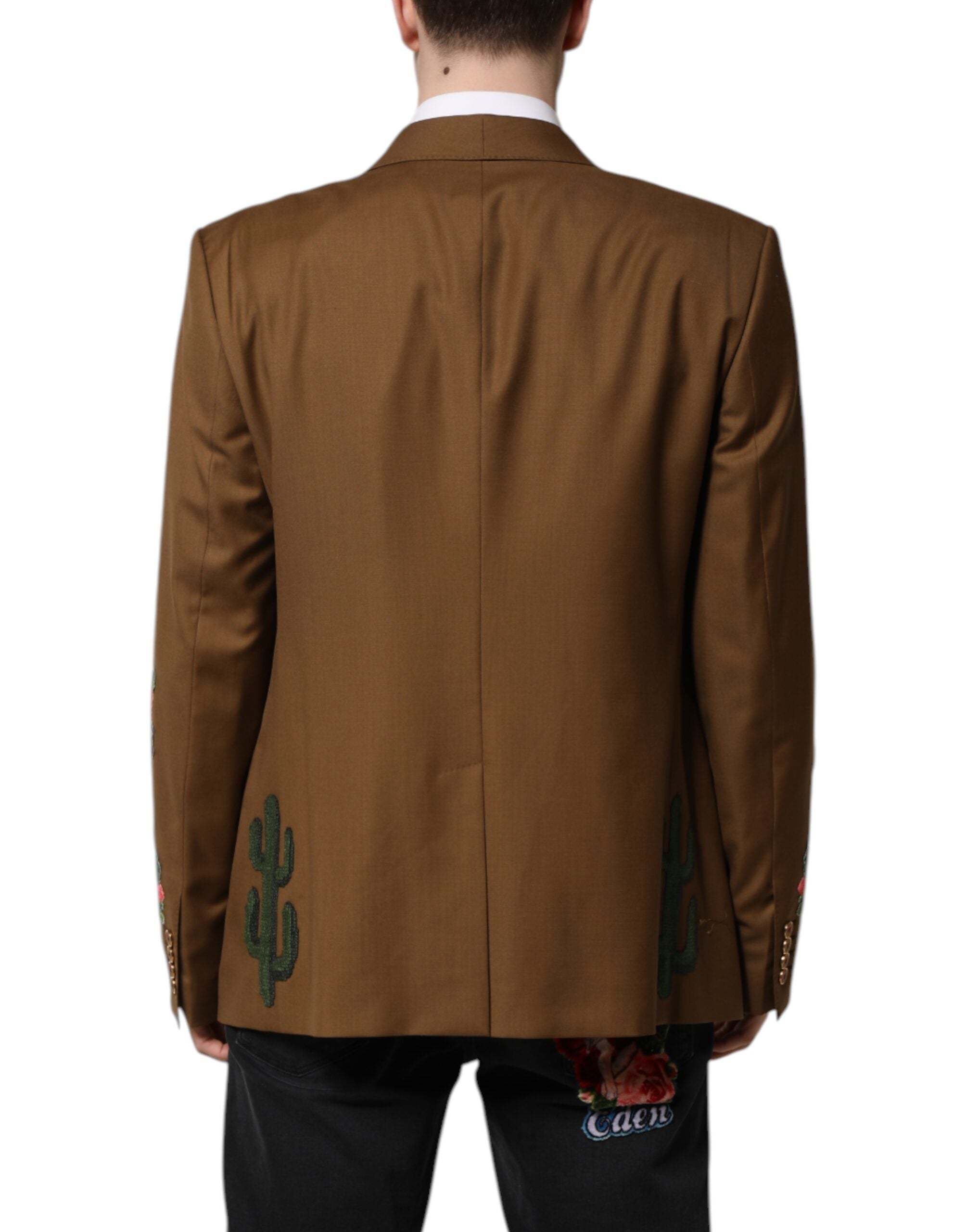 Dolce & Gabbana Brauner MARTINI Einreiher Mantel Blazer