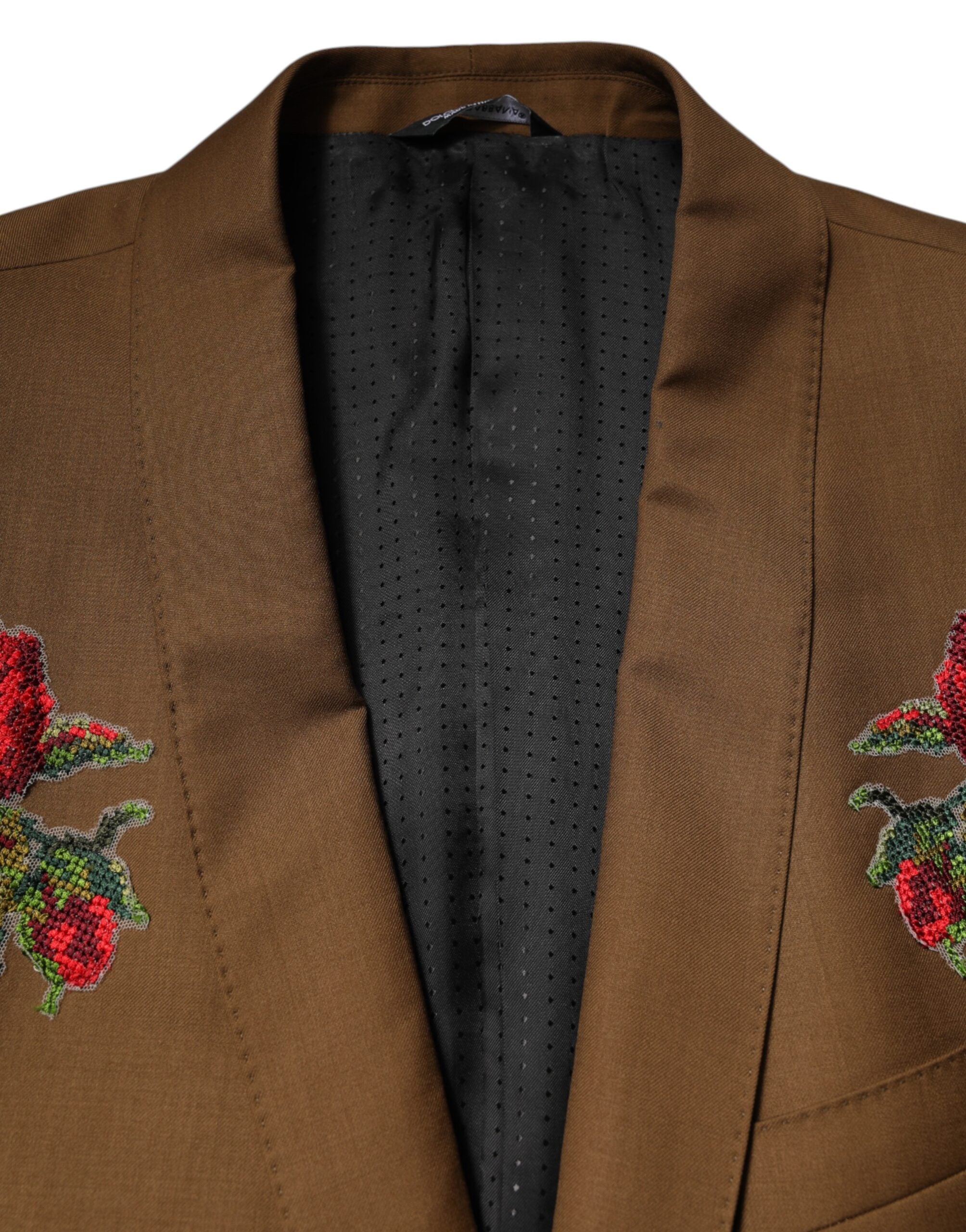 Dolce & Gabbana Brauner MARTINI Einreiher Mantel Blazer