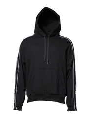 Dolce & Gabbana Schwarzer Kapuzenpullover aus Baumwolle mit Logo