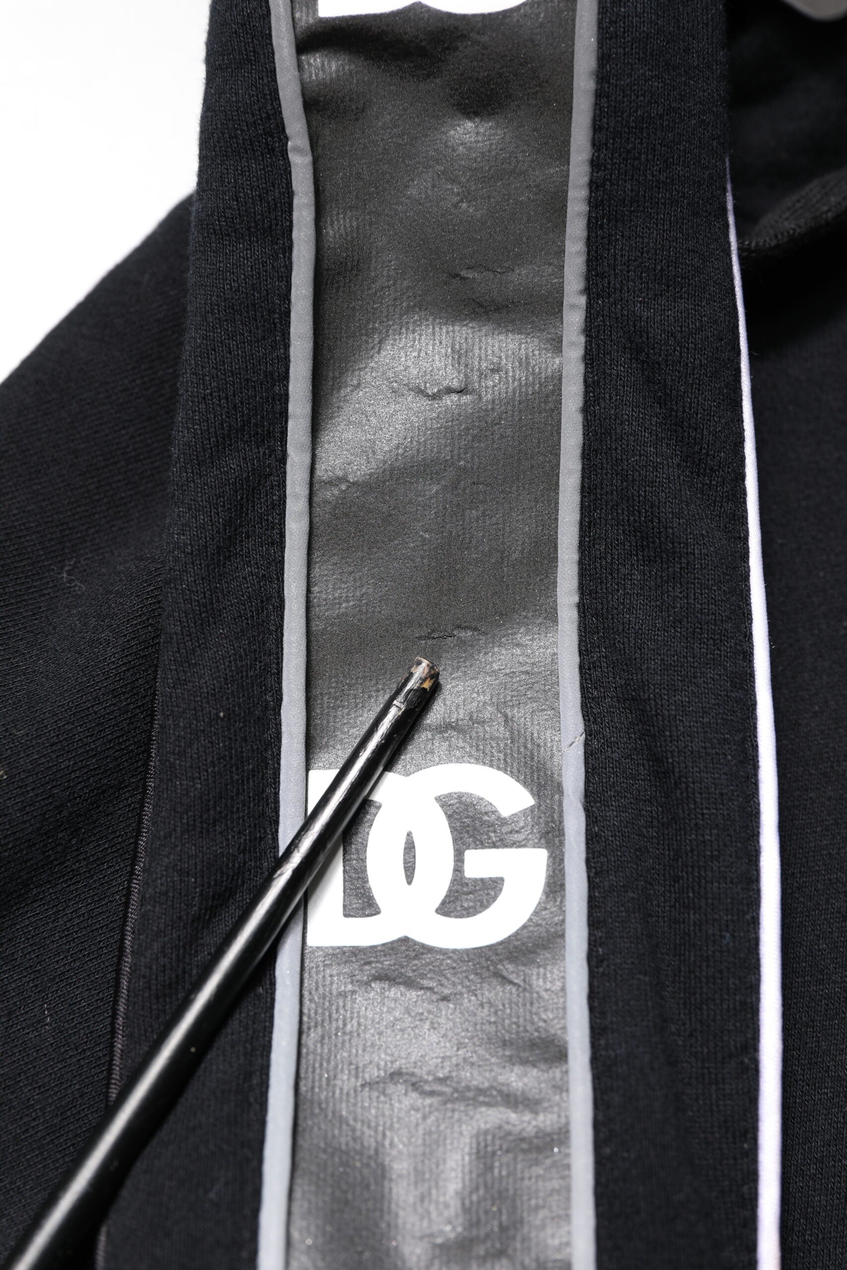 Dolce & Gabbana Schwarzer Kapuzenpullover aus Baumwolle mit Logo
