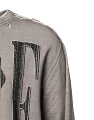 Dolce & Gabbana Grijs Logo Print Ronde Hals Pullover Trui
