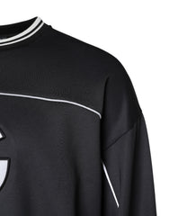 Dolce & Gabbana Schwarzer Logo Polyester Rundhals Herren Pullover