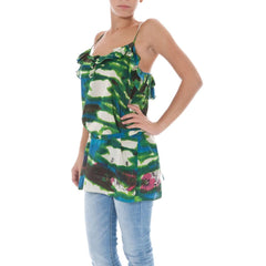 John Galliano Grünes Baumwoll-Damen-Top