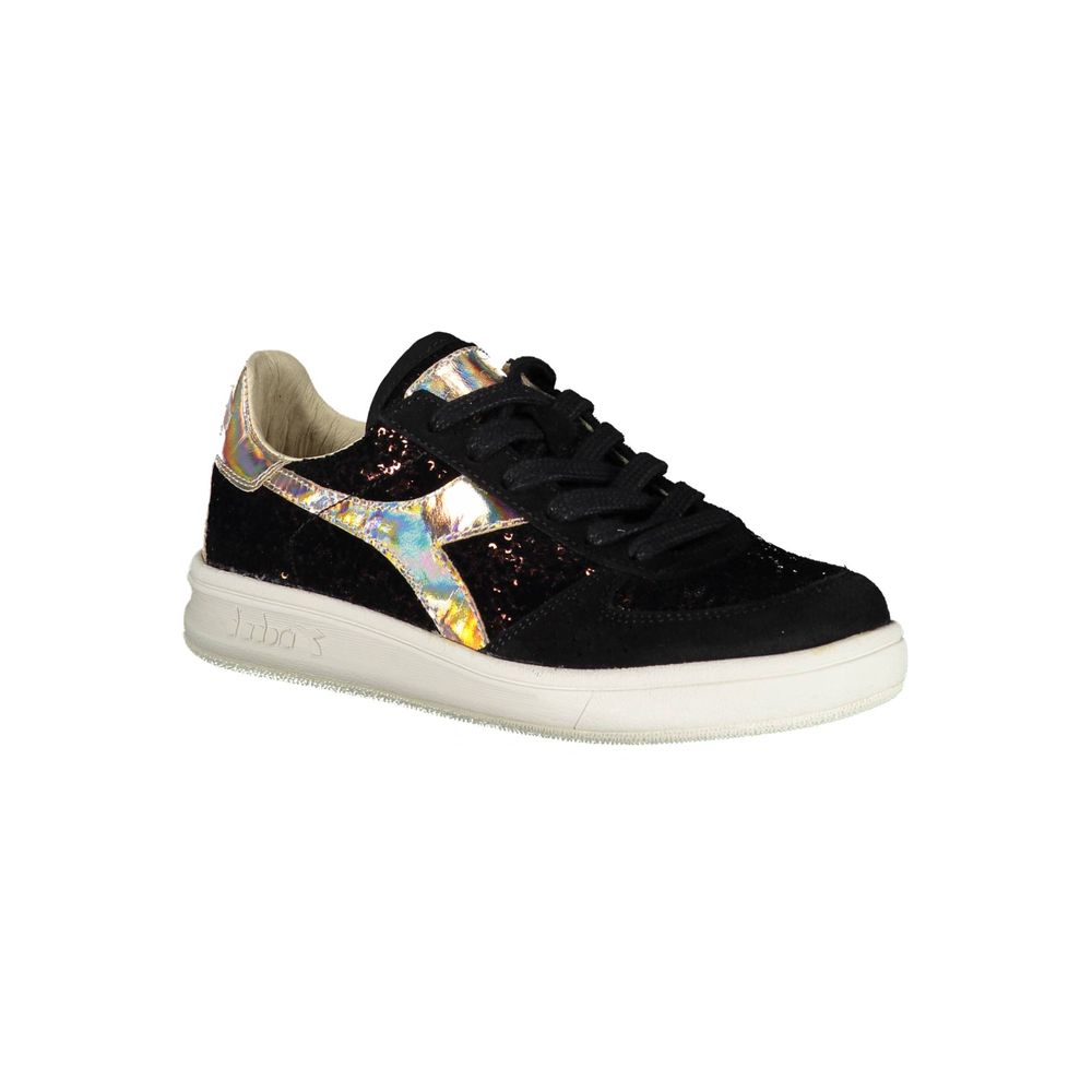 Diadora Damen-Sneaker aus schwarzem Leder