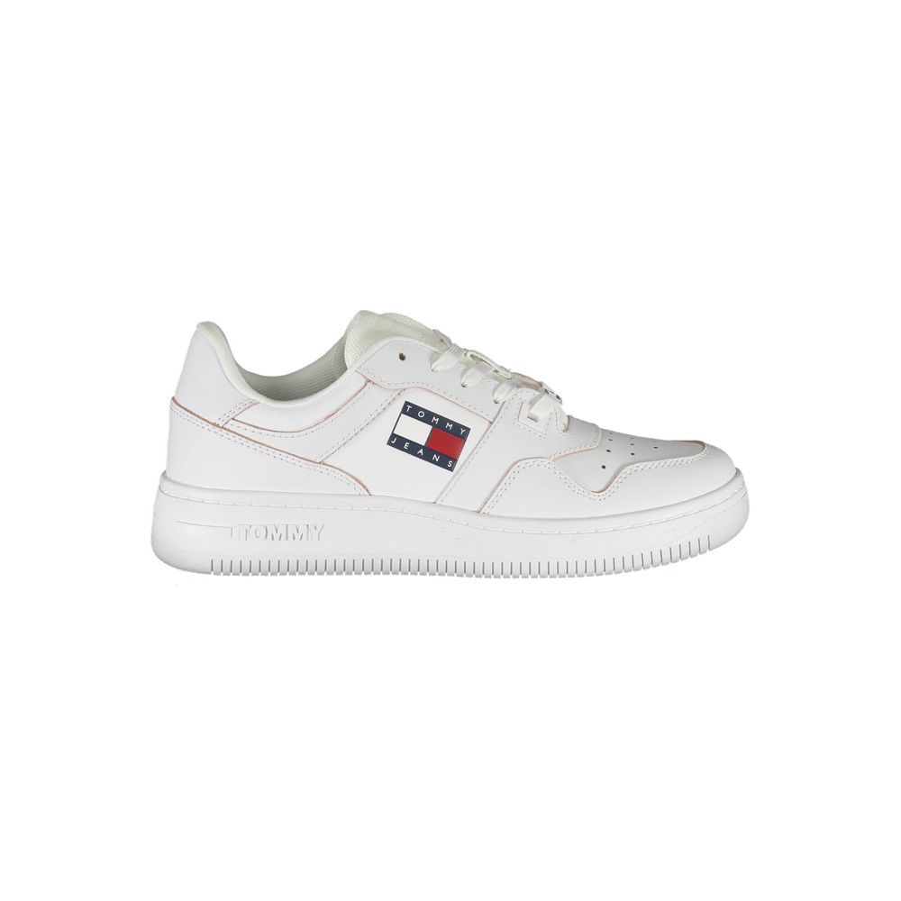 Tommy Hilfiger Damen Sneaker aus weißem Leder