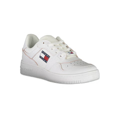 Tommy Hilfiger Damen Sneaker aus weißem Leder