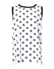 Dolce & Gabbana Wit Polyester Mouwloos DG Logo T-shirt