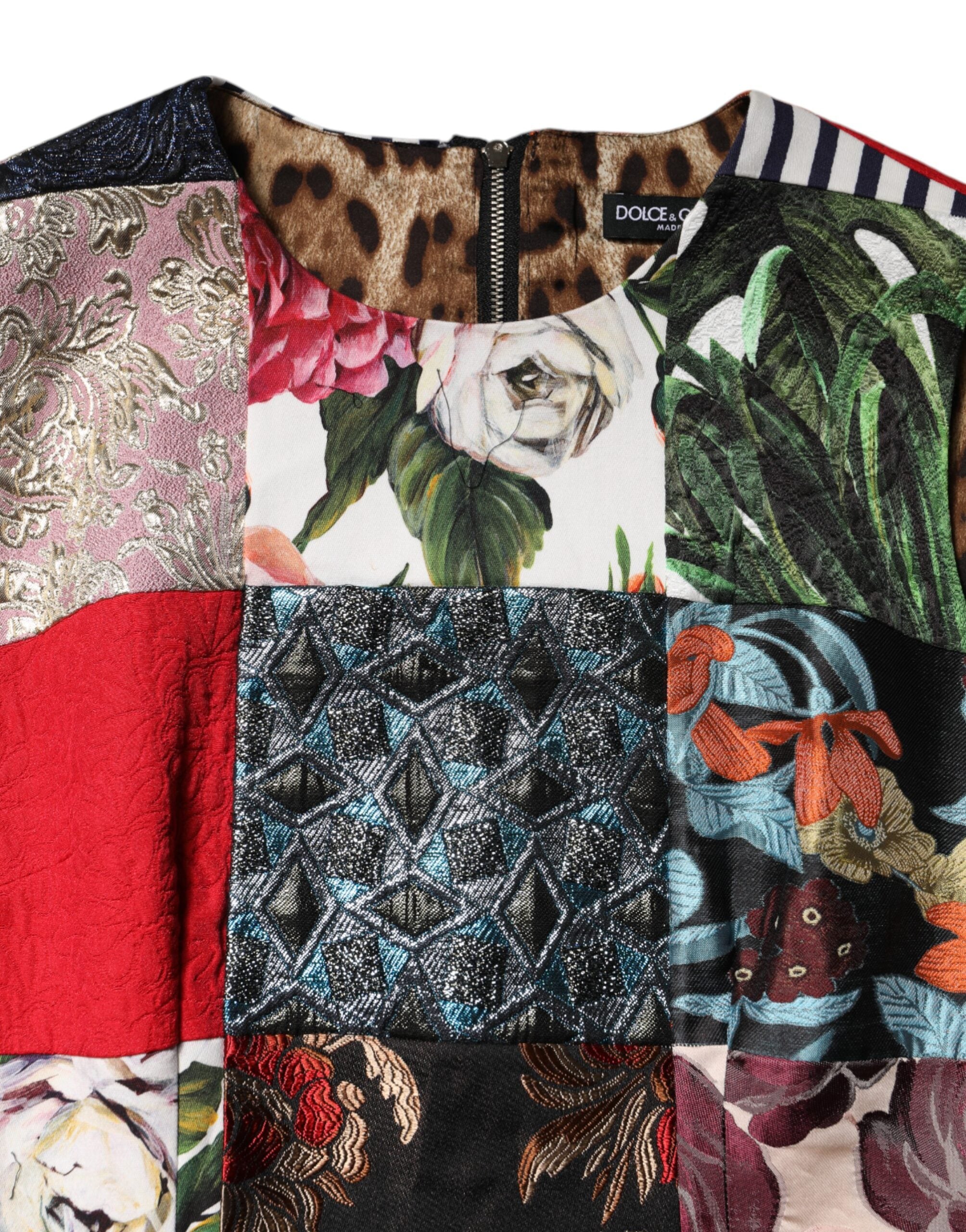 Dolce & Gabbana Mouwloze Patchwork Schedejurk in Meerkleurig