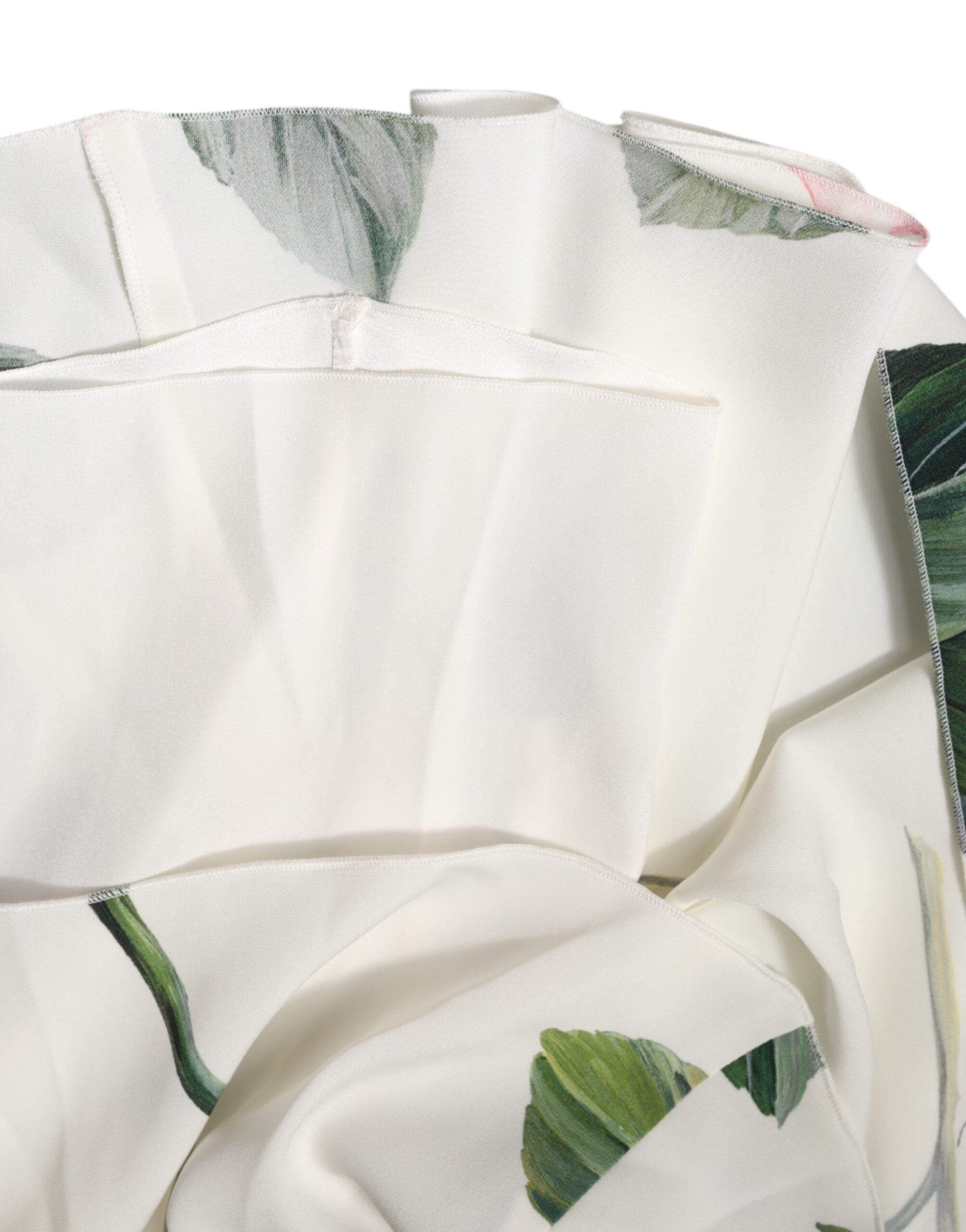 Dolce & Gabbana weißes One-Shoulder Etui-Midikleid mit Blumenmuster