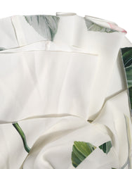 Dolce & Gabbana weißes One-Shoulder Etui-Midikleid mit Blumenmuster