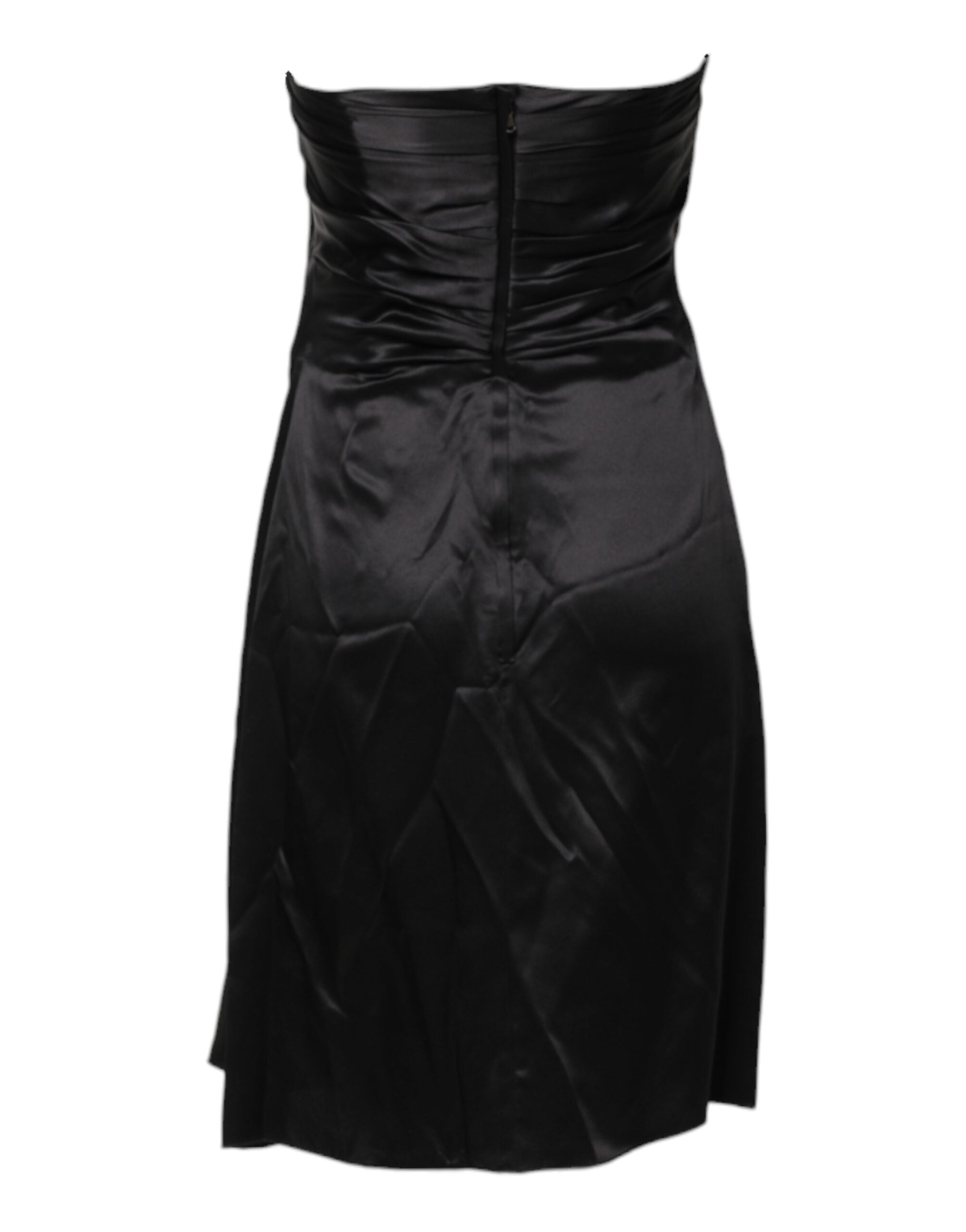 Dolce & Gabbana Schwarzes trägerloses Etui-A-Linien-Minikleid