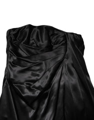 Dolce & Gabbana Schwarzes trägerloses Etui-A-Linien-Minikleid