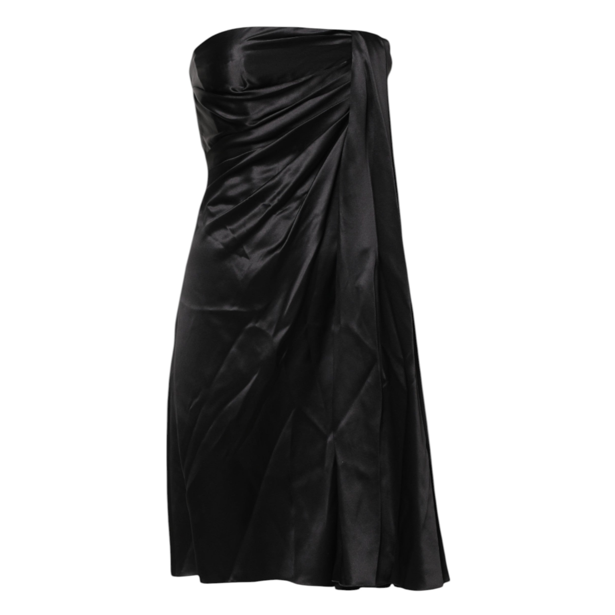 Dolce & Gabbana Schwarzes trägerloses Etui-A-Linien-Minikleid