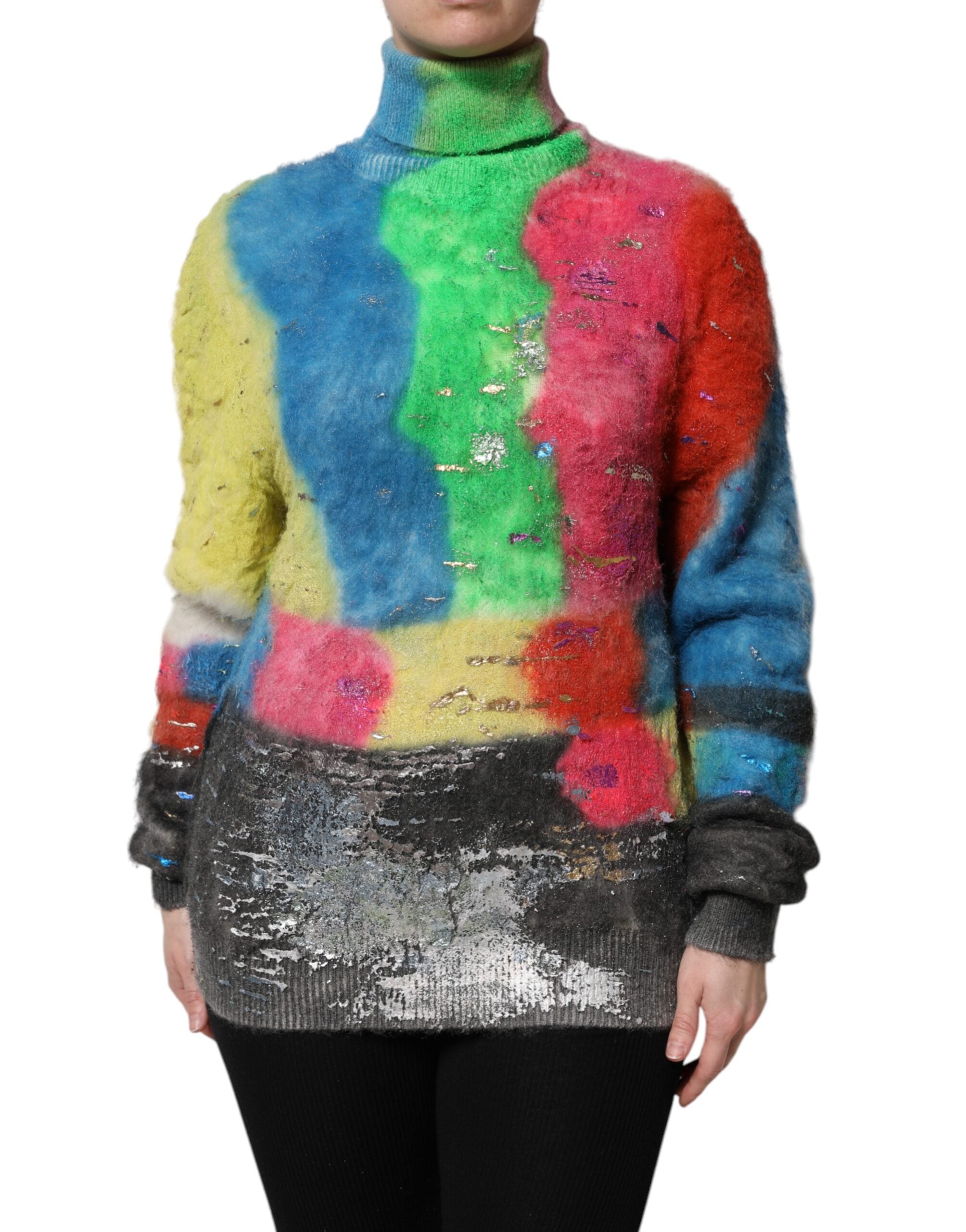 Dolce & Gabbana Meerkleurige Mohair Coltrui