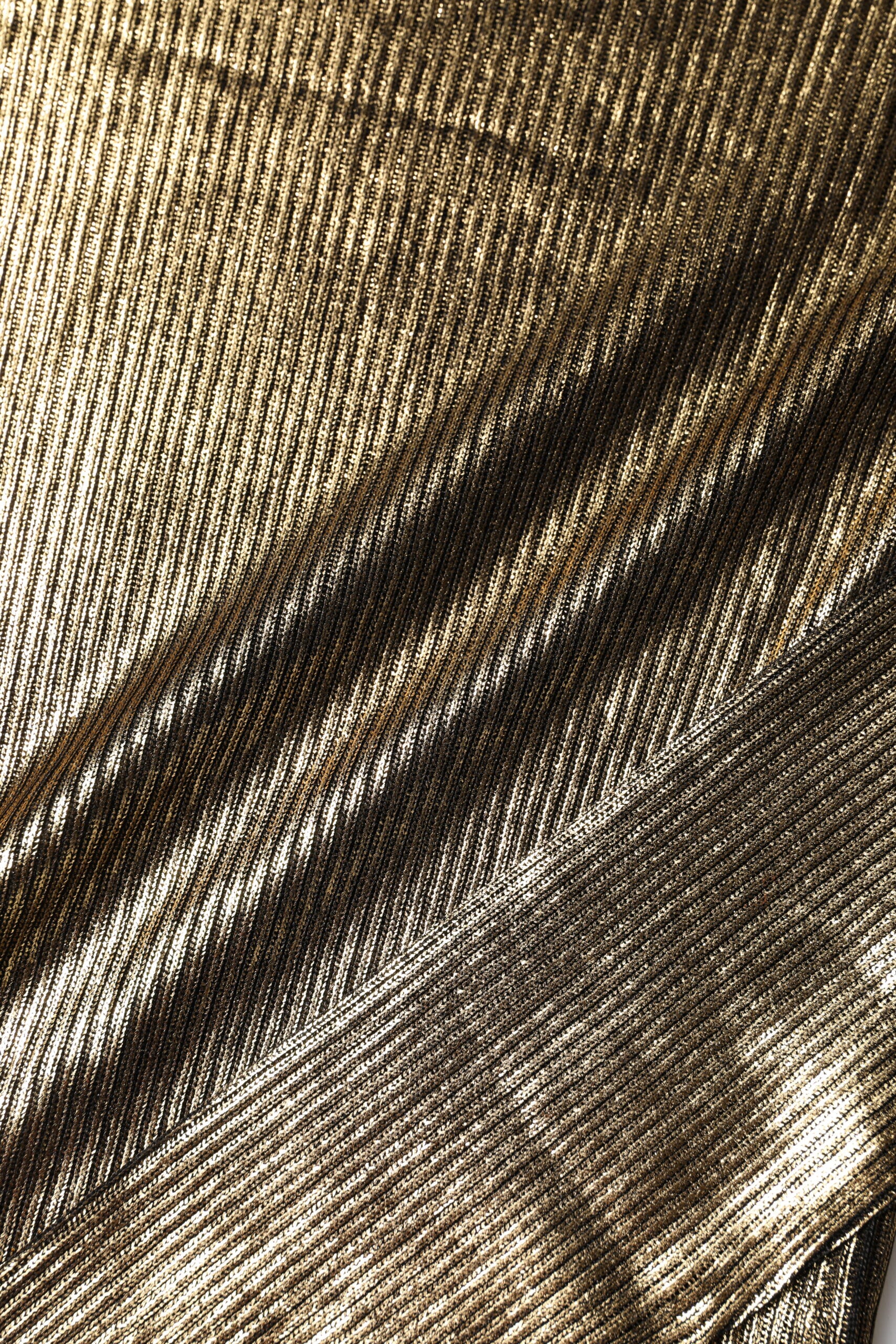 Dolce & Gabbana Gold Langarm-Pullover mit Rundhalsausschnitt