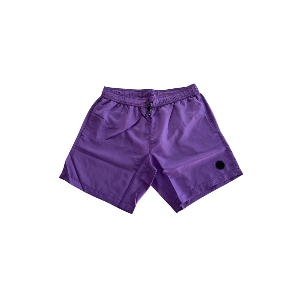 Trussardi Beachwear Lila Herren Badeshorts aus Polyester