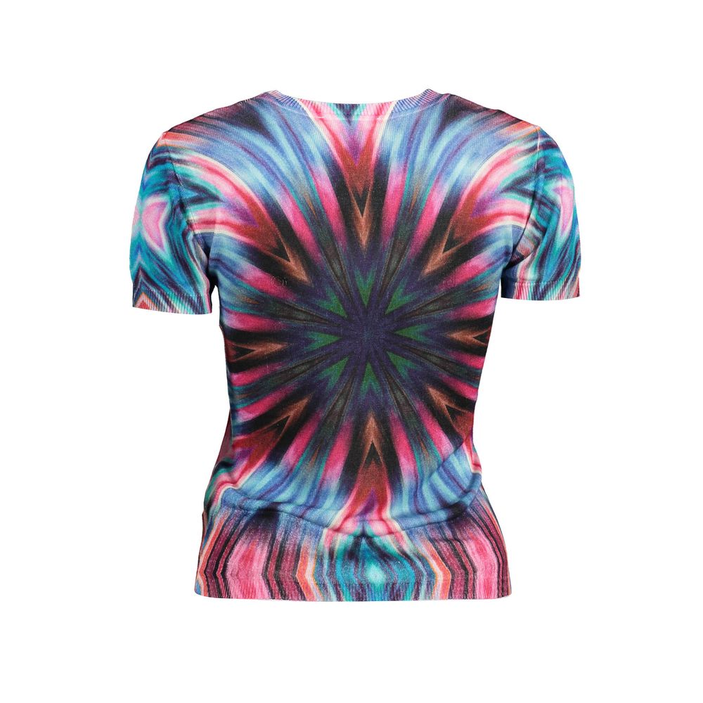 Desigual Blaues Viskose Damen T-Shirt