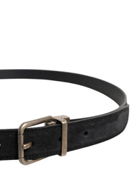Dolce & Gabbana Zwarte Kalfsleren Klassieke Metalen Gesp Riem