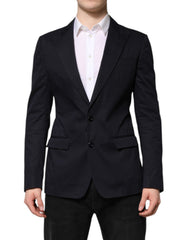 Dolce & Gabbana Donkerblauwe TAORMINA Katoenen Blazer Kostuum Jasje