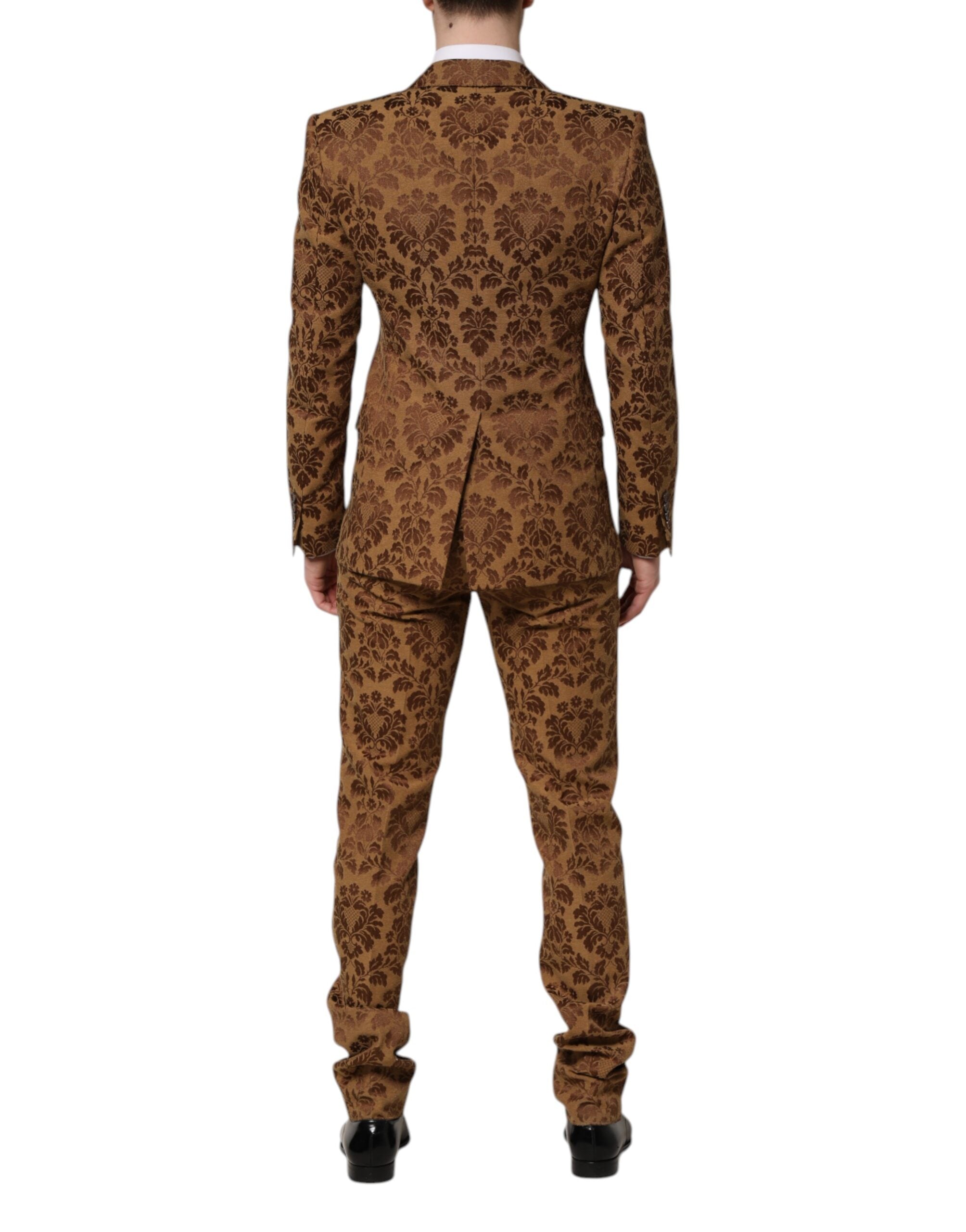 Dolce & Gabbana Bruin Bloemen Jacquard SICILIA 2-delig Pak