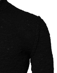 Dolce & Gabbana Zwarte Wollen Gebreide Trui met Ronde Hals