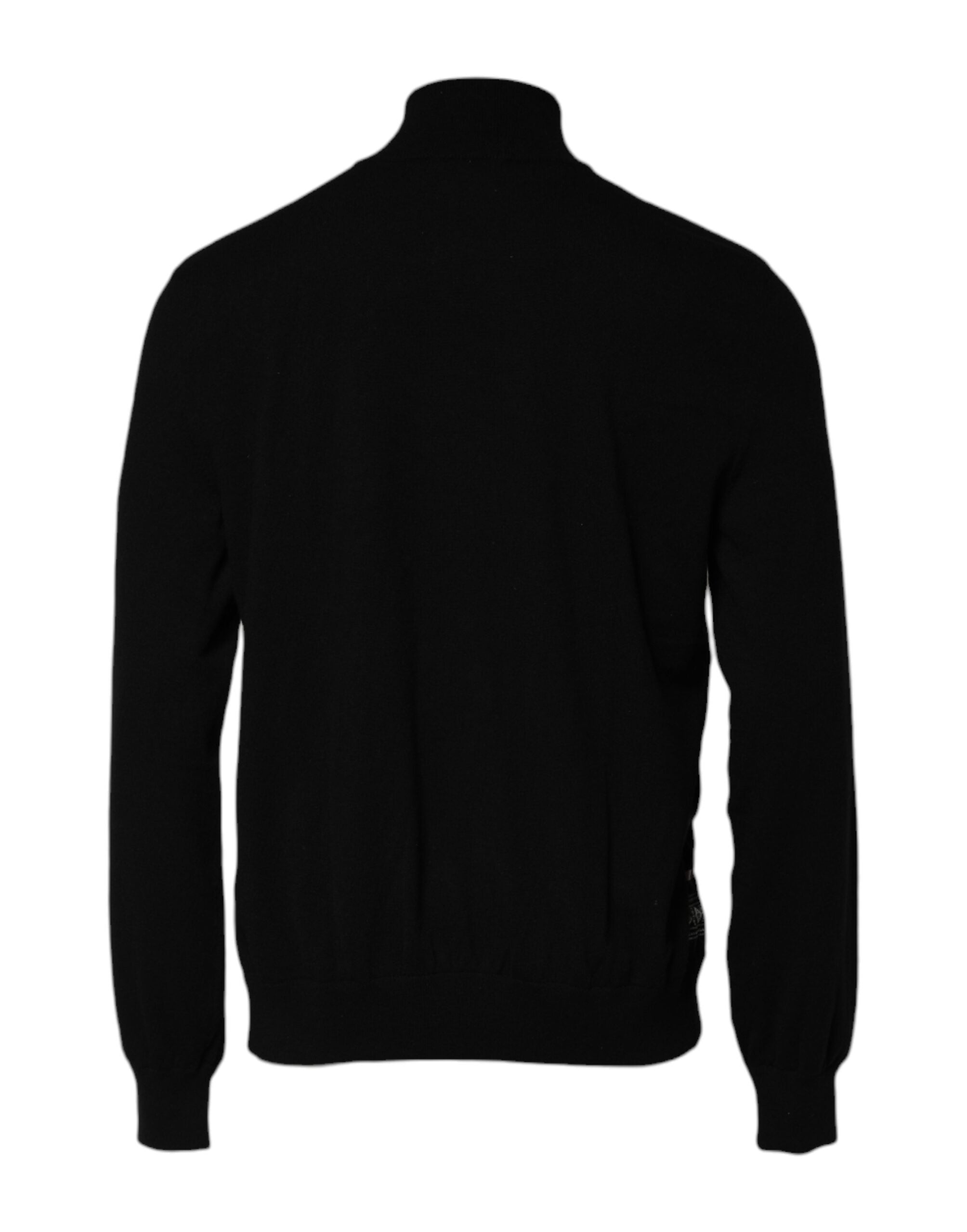 Dolce & Gabbana Schwarzer weißer Bandana-Print-Pullover mit durchgehendem Reißverschluss