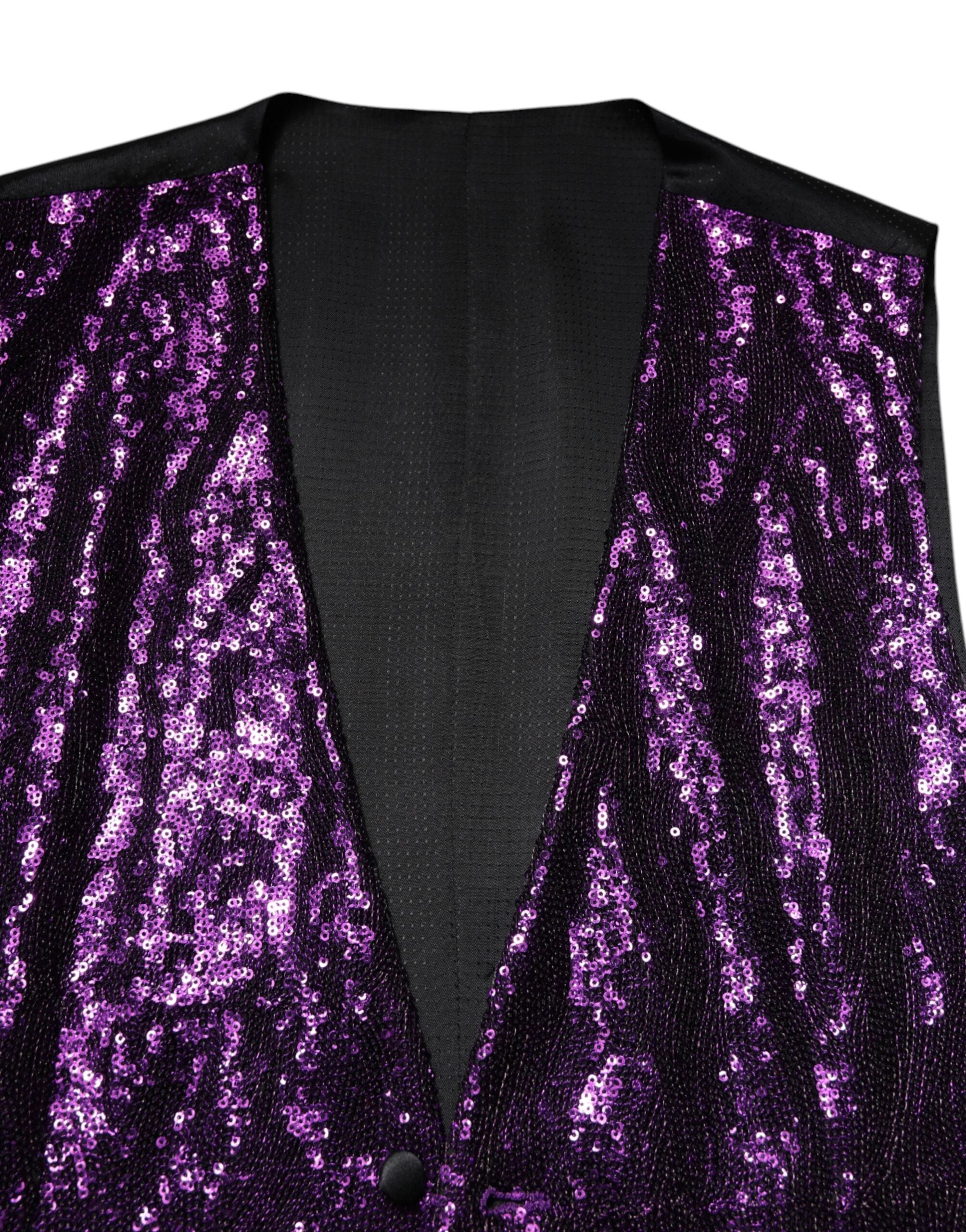 Dolce & Gabbana Lila Paillettenkleid Formelle Weste