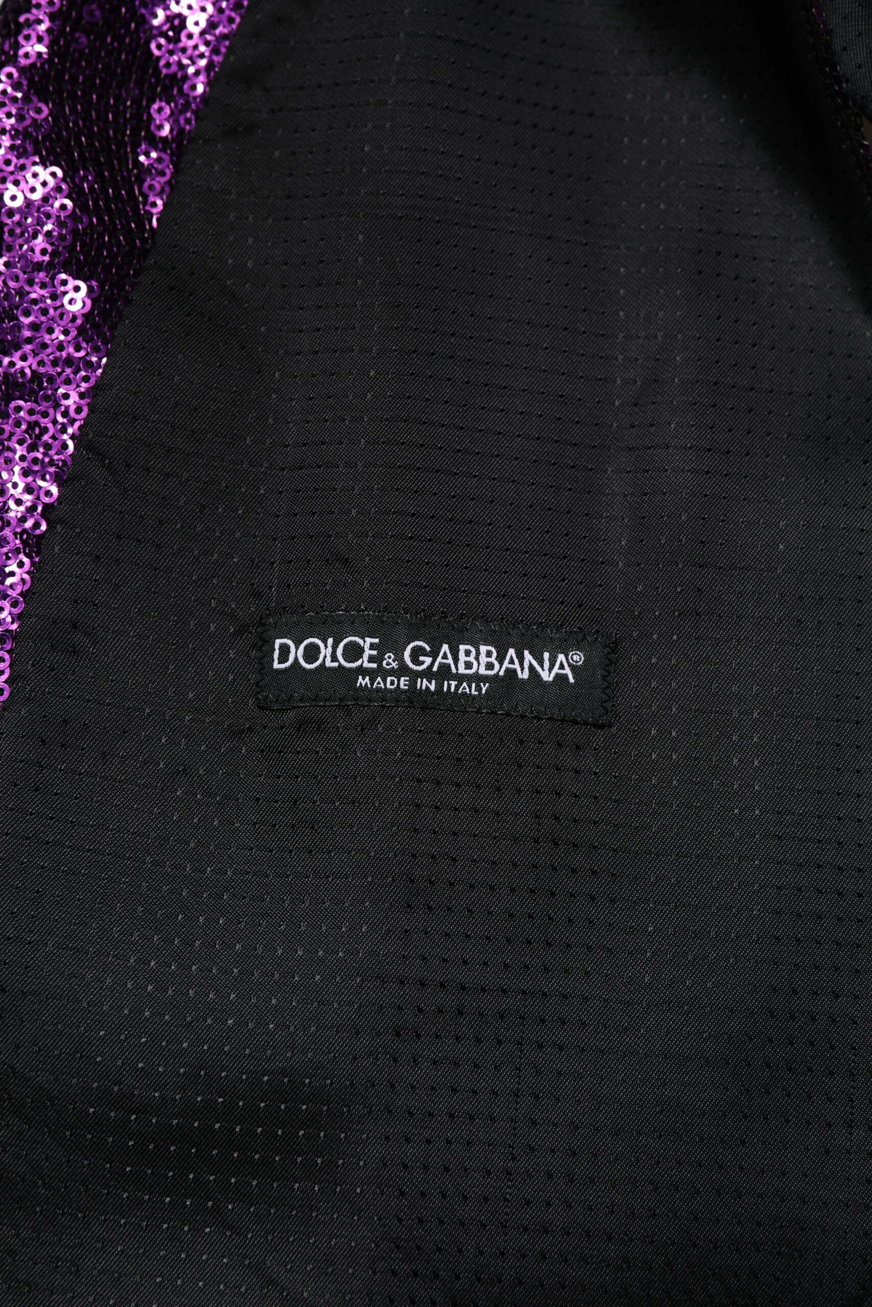 Dolce & Gabbana Lila Paillettenkleid Formelle Weste