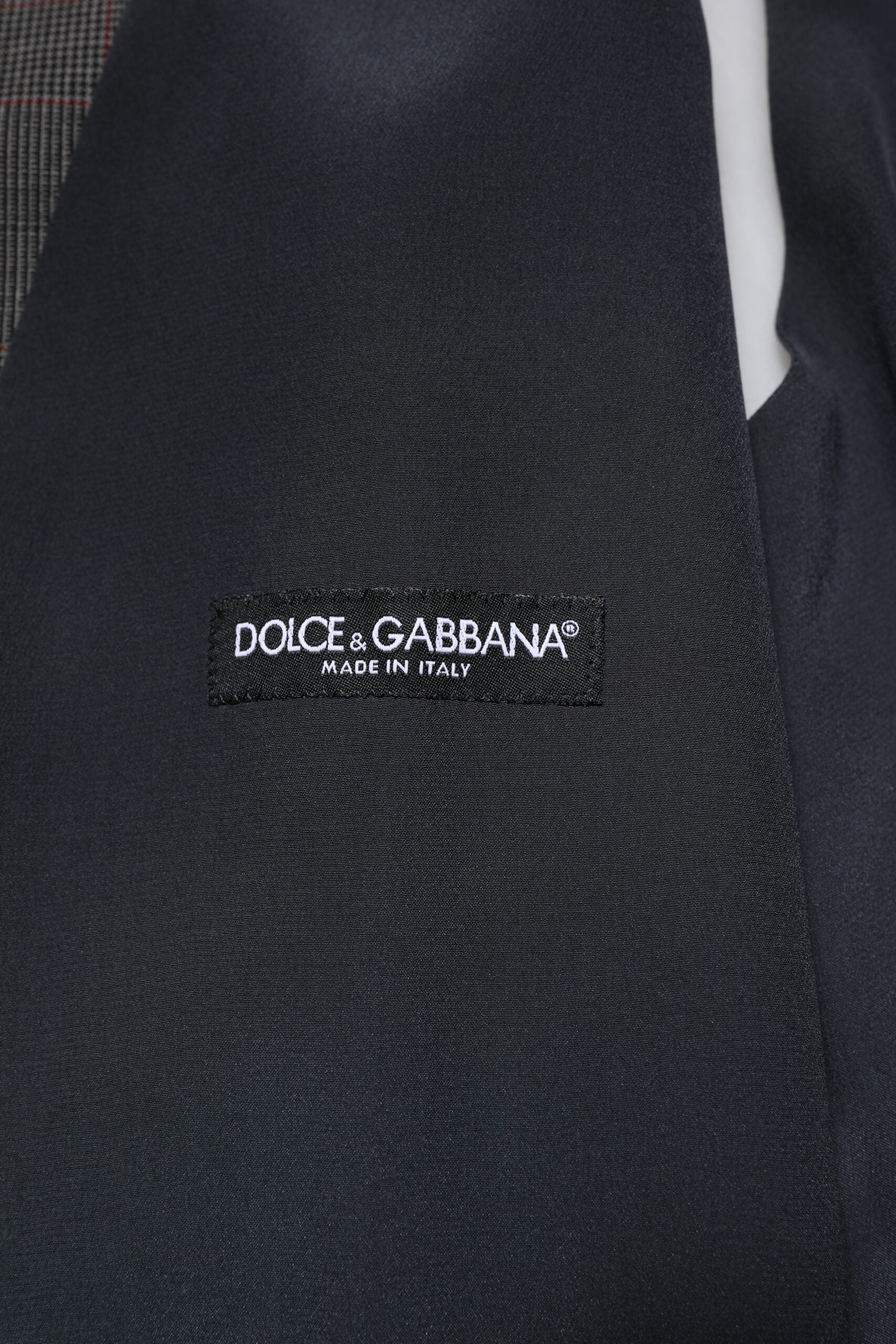 Dolce & Gabbana Gray Plaid Wool Formal Dress Waistcoat Vest