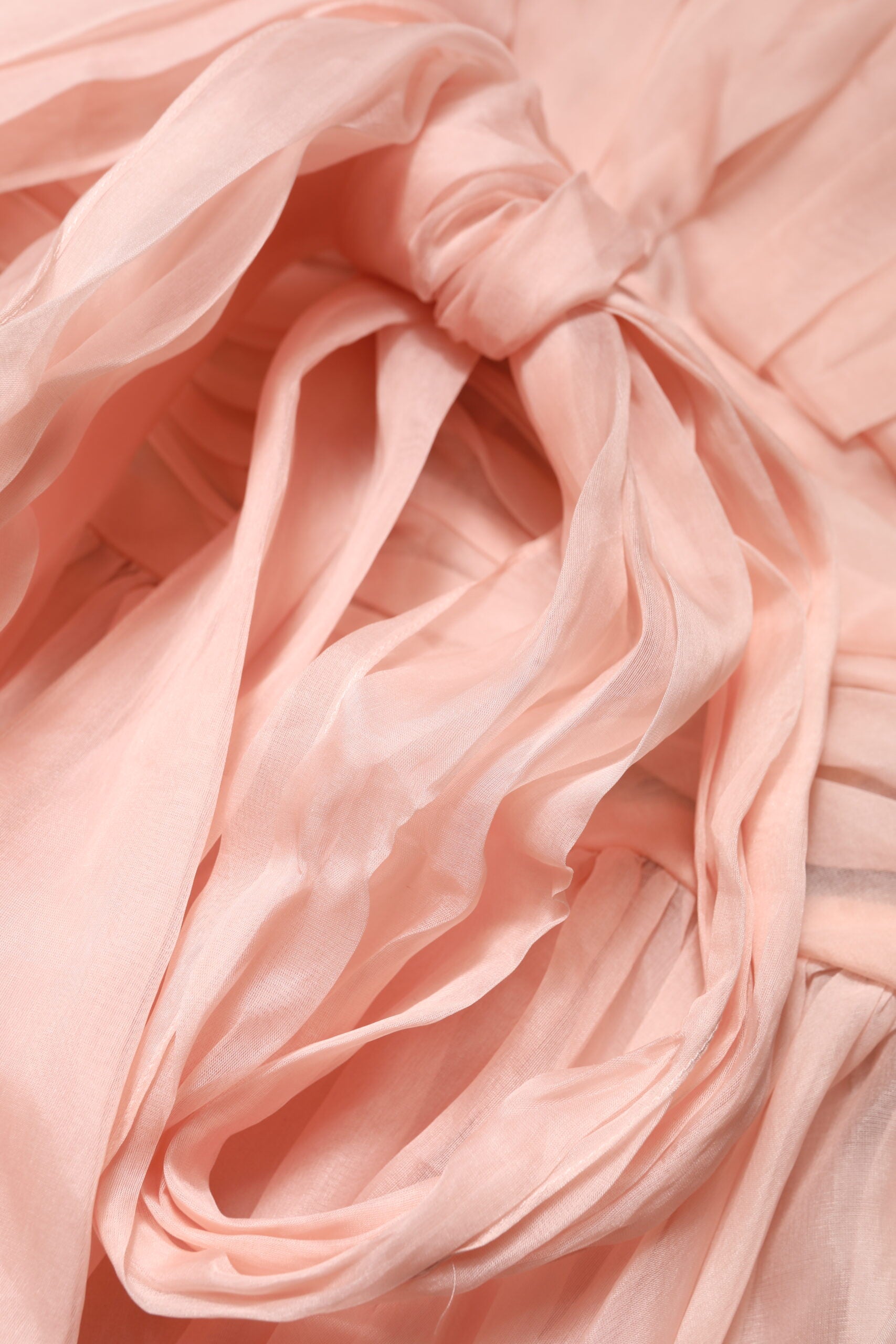 Dolce & Gabbana Pinkes Seidenchiffon A-Linien Falten-Midi-Kleid