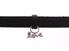 Nialaya Slangenleer Zirkonia LOVE 925 Zilveren Armband
