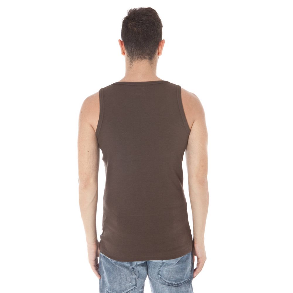 Zuelements Marrone Cotton Mens T-Shirt