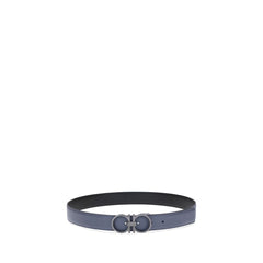 Ferragamo Blue Calf Leather Bos Taurus Regular Belt