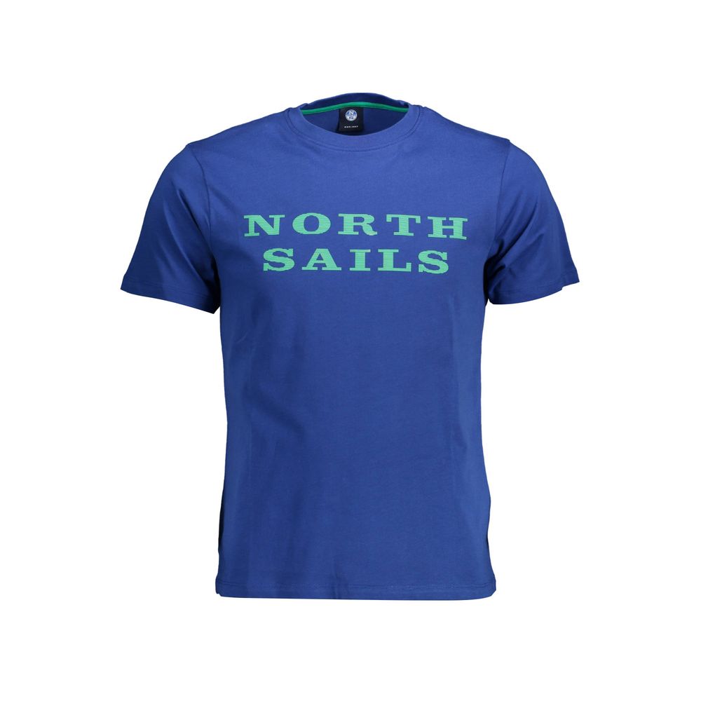 North Sails Blaues Baumwoll-T-Shirt für Herren