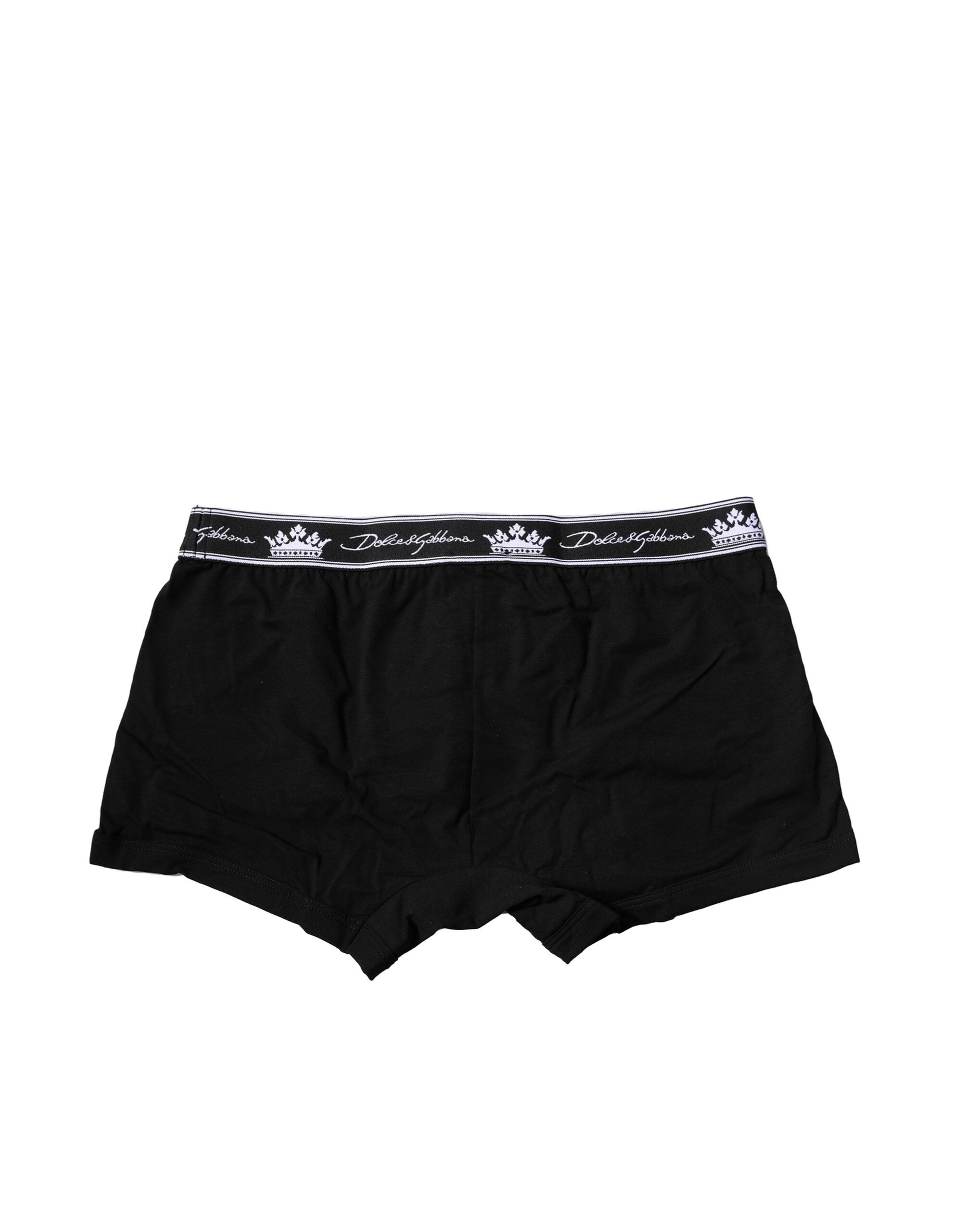 Dolce & Gabbana Zwarte Katoenen Stretch Regular Boxershort